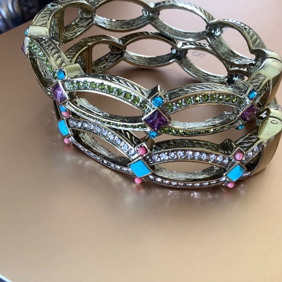 Heidi Daus Set Crystal Bangle Bracelets SZ M - Picture 5 of 16